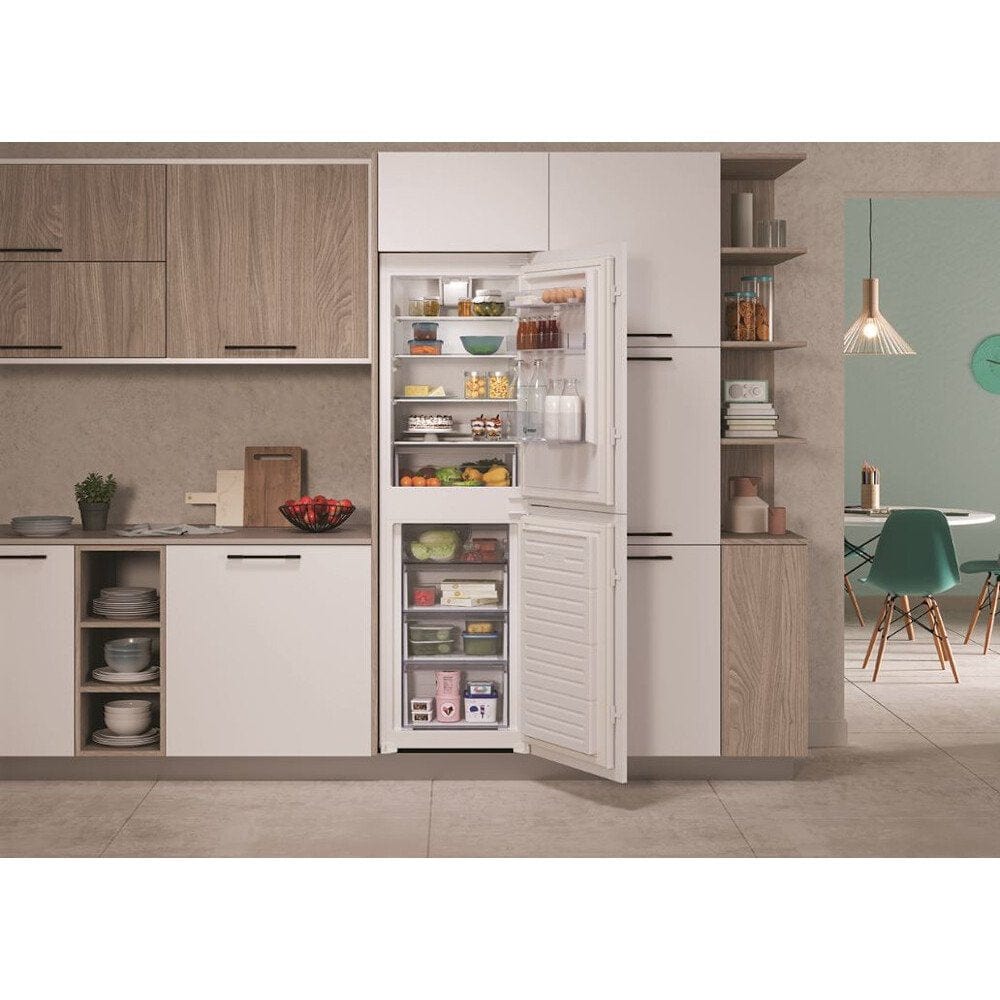 Indesit IBC185050F1 Integrated Frost Free Fridge Freezer with Sliding Door Fixing Kit - White | Atlantic Electrics - 39478081192159 
