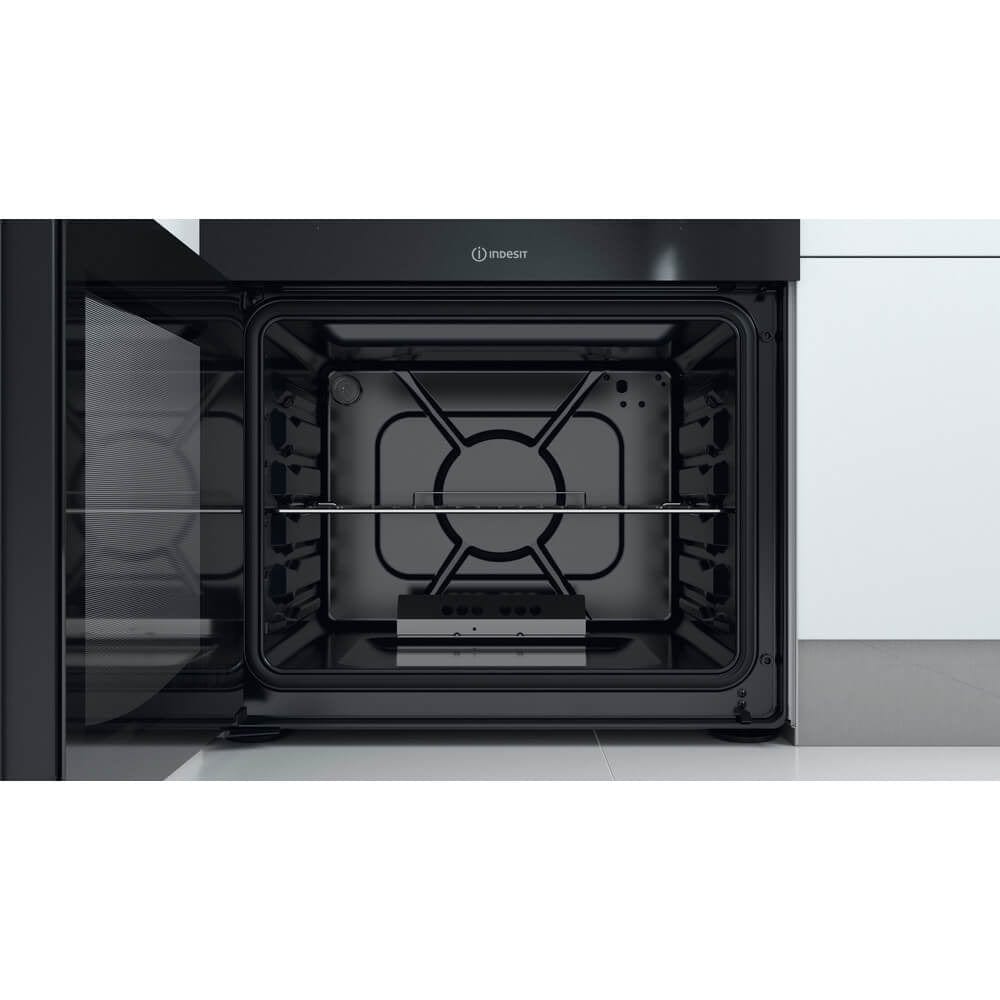 Indesit ID67G0MCWUK 60cm Gas Cooker in White Double Oven Gas Hob | Atlantic Electrics