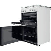 Thumbnail Indesit ID67G0MCWUK 60cm Gas Cooker in White Double Oven Gas Hob - 39478084632799