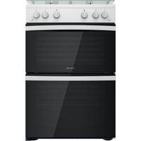 Thumbnail Indesit ID67G0MCWUK 60cm Gas Cooker in White Double Oven Gas Hob - 39478084501727
