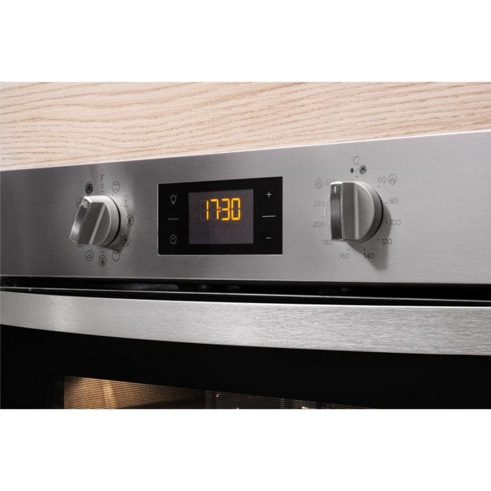 Indesit IFW3841PIX Multifunction Electric Built-in Single Oven With Pyrolytic Cleaning - Stainless Steel | Atlantic Electrics