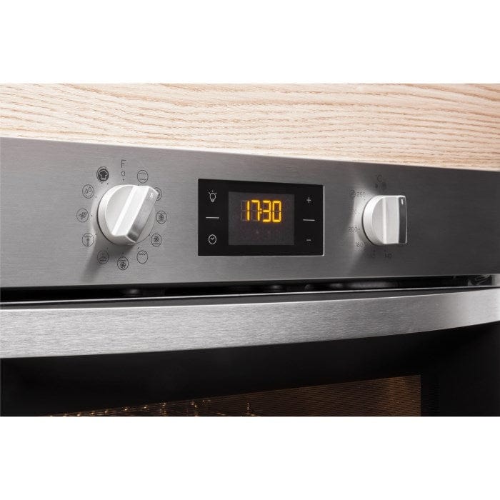 Indesit IFW3841PIX Multifunction Electric Built-in Single Oven With Pyrolytic Cleaning - Stainless Steel | Atlantic Electrics