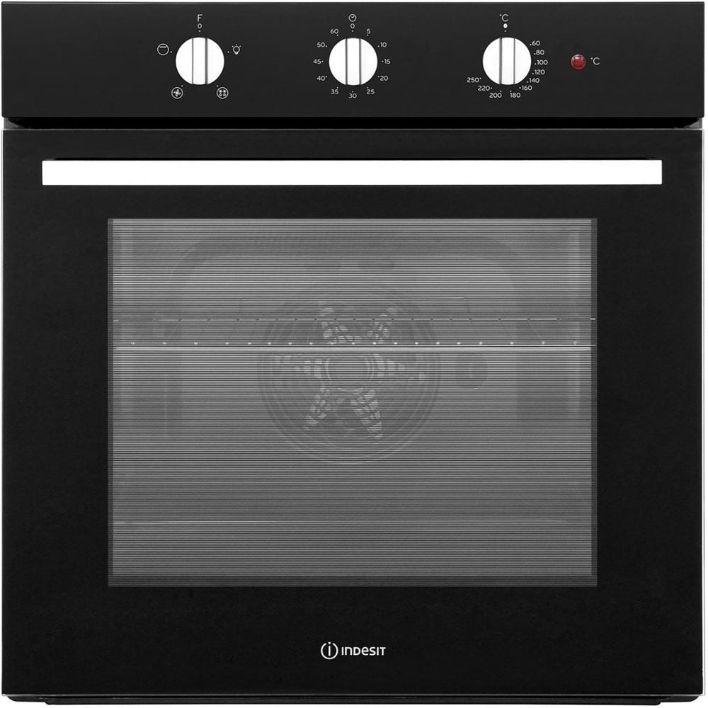 Indesit IFW6330BL Four Function Electric Built-in Single Oven Black - Atlantic Electrics - 39478087188703 