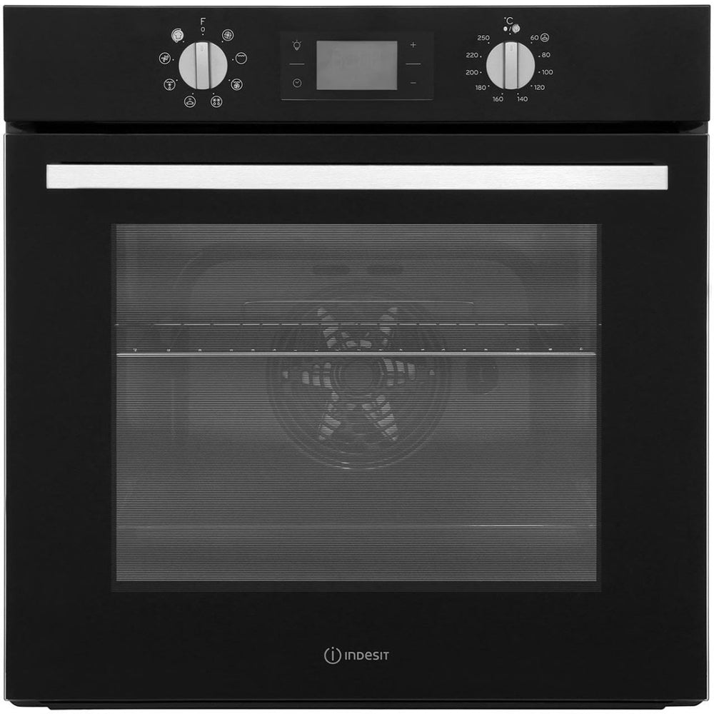 Indesit IFW6340BLUK Eight Function Electric Built-in Single Oven - Black | Atlantic Electrics - 39478092136671 