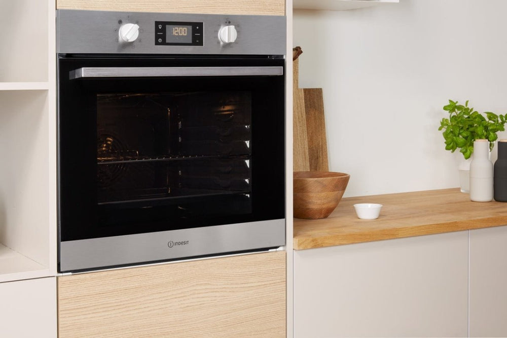 Indesit IFW6340BLUK Eight Function Electric Built-in Single Oven - Black | Atlantic Electrics - 39478092366047 