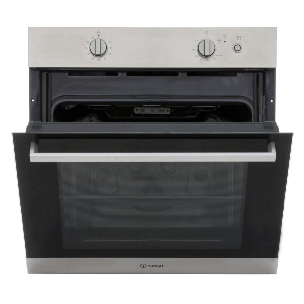 Indesit IGW620IXUK 66 Litre Gas Built-in Single Oven - Stainless Steel - Atlantic Electrics - 39478090367199 