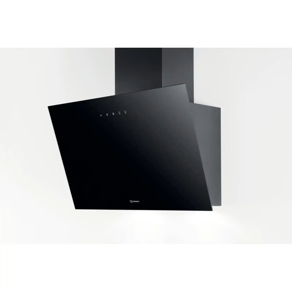 Indesit IHVP62FLTK 60cm Chimney Cooker Hood - Black | Atlantic Electrics
