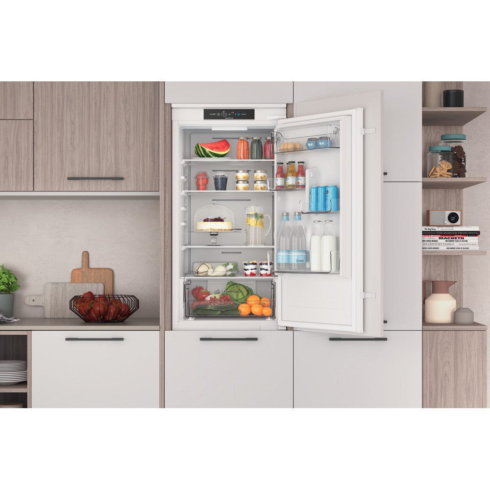 Indesit INC18T311 Integrated Frost Free Fridge Freezer with Sliding Door Fixing Kit - White | Atlantic Electrics - 39478092923103 
