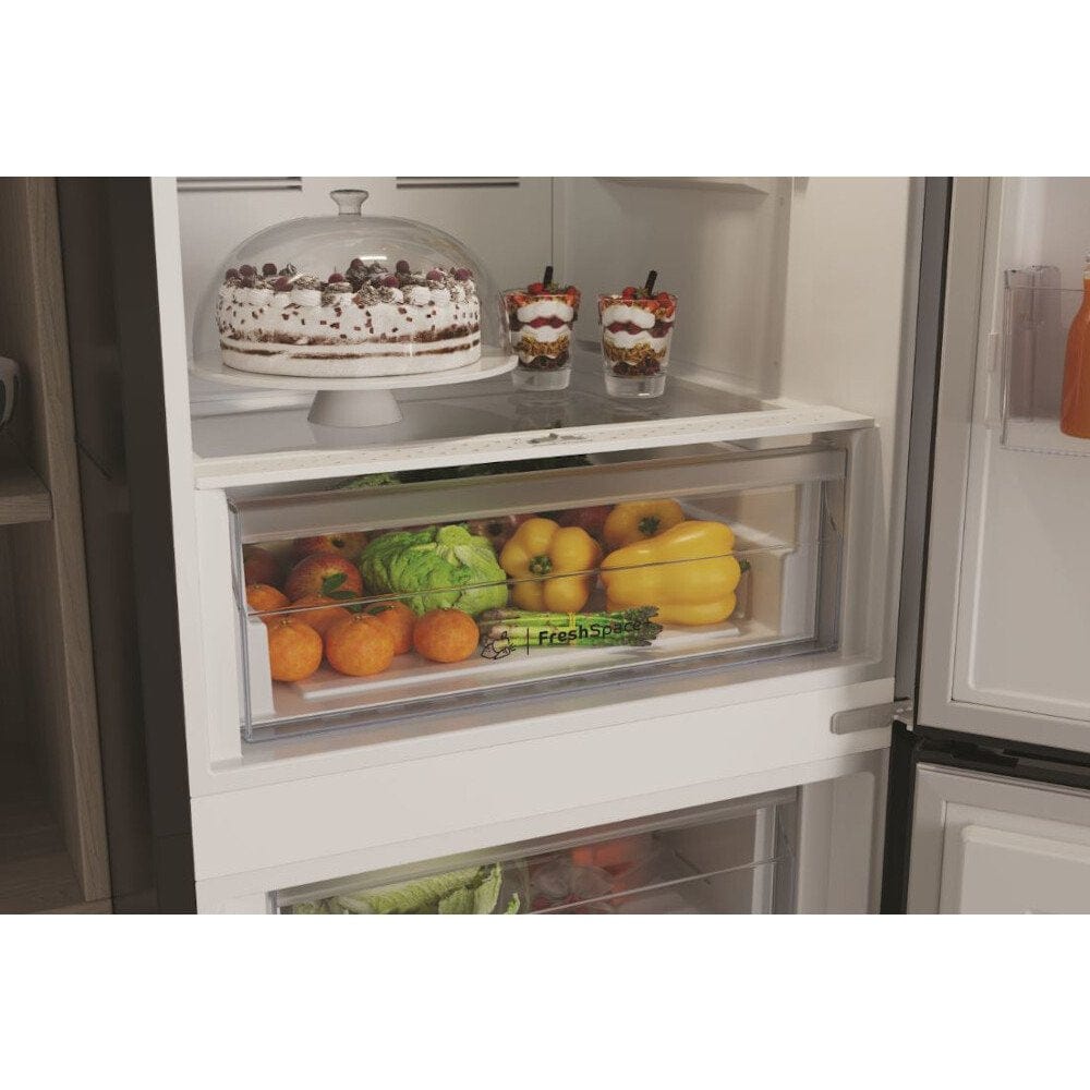 Indesit INFC850TI1K1 50-50 Frost Free Fridge Freezer - Black | Atlantic Electrics - 39478091677919 