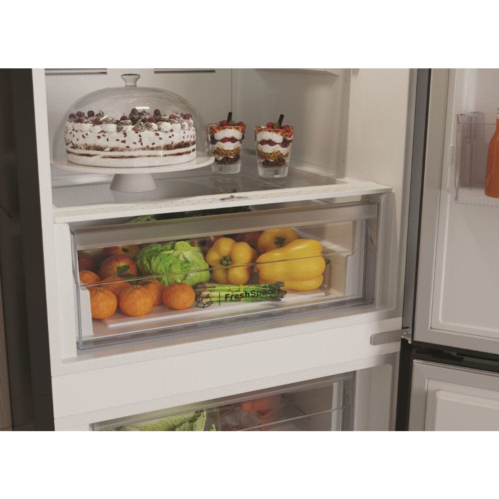 Indesit INFC850TI1KAQUA1 50-50 Frost Free Fridge Freezer - Black | Atlantic Electrics