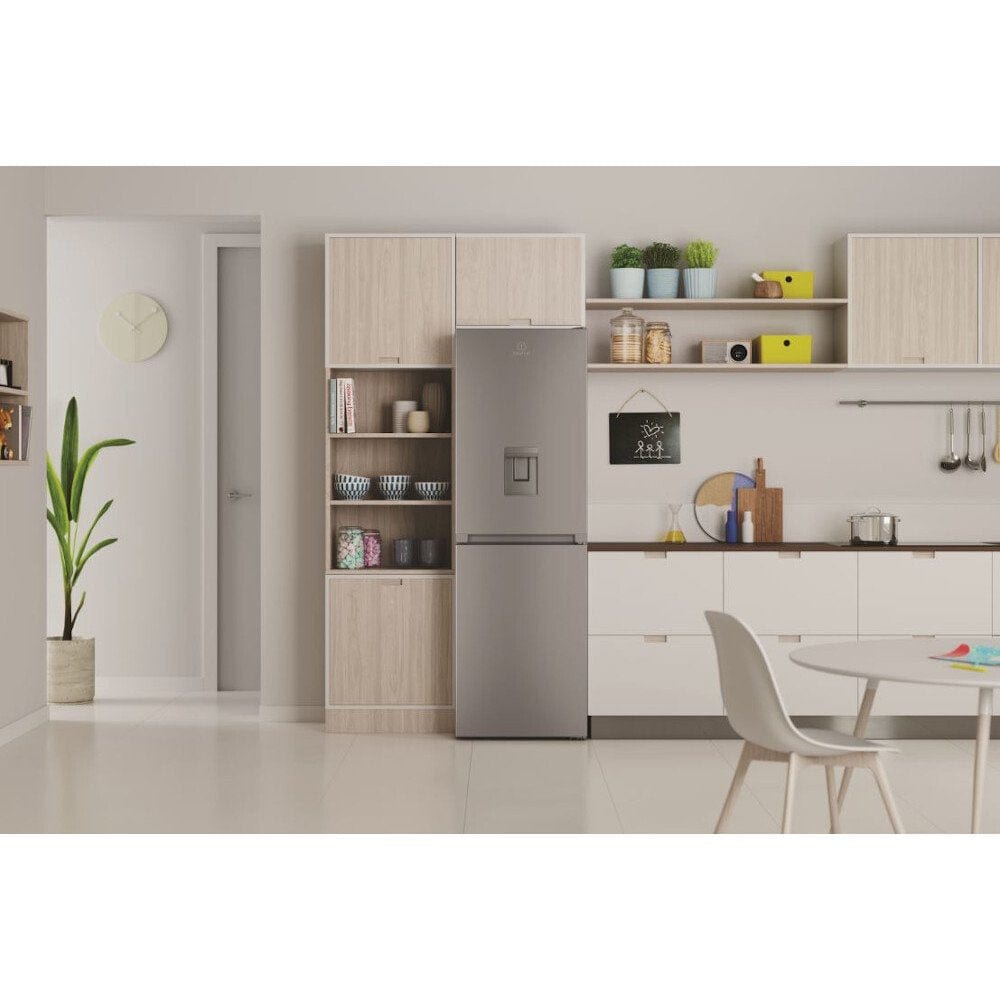Indesit INFC850TI1SAQUA1 50-50 Frost Free Fridge Freezer - Silver | Atlantic Electrics - 39478101573855 