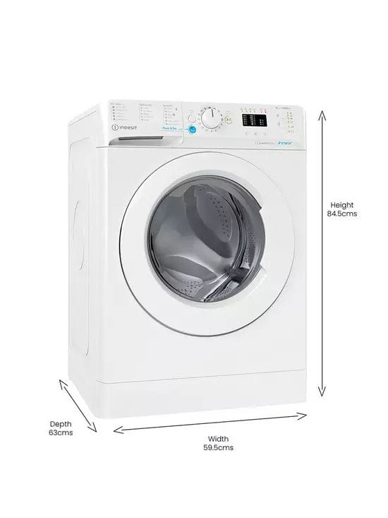 Indesit Innex BWA81485XWUKN 8Kg Washing Machine with 1400 rpm - White - Atlantic Electrics - 39478098624735 