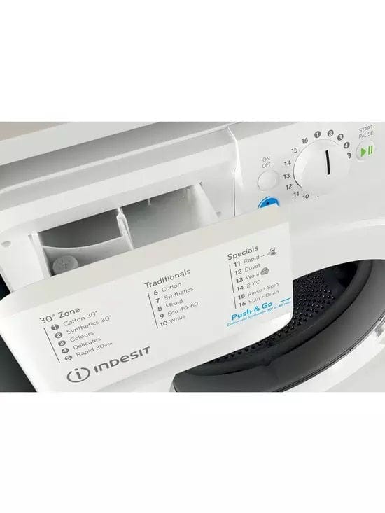 Indesit Innex BWA81485XWUKN 8Kg Washing Machine with 1400 rpm - White - Atlantic Electrics - 39478098297055 