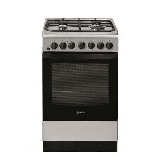 Indesit IS5G4PHSS 50cm Single Oven Dual Fuel Cooker - Grey | Atlantic Electrics