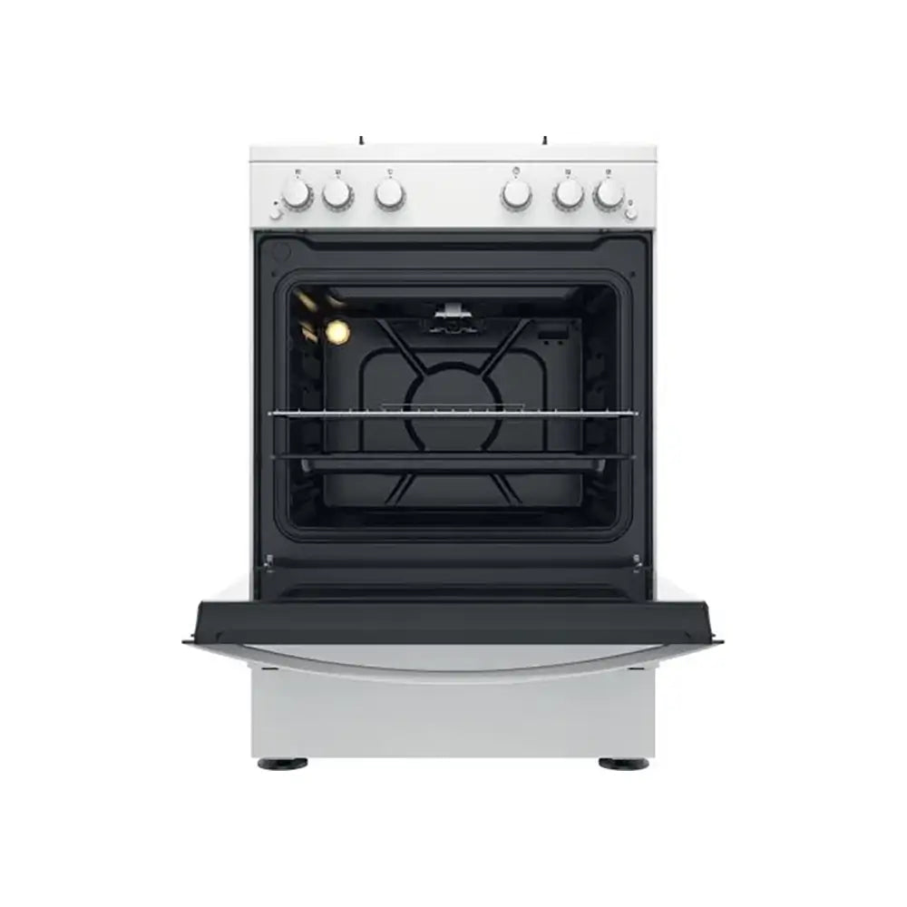 Indesit IS67G1PMW 71 Litre Freestanding Gas Cooker, 4 Gas Burners, 60cm Wide - White | Atlantic Electrics - 40157515415775 