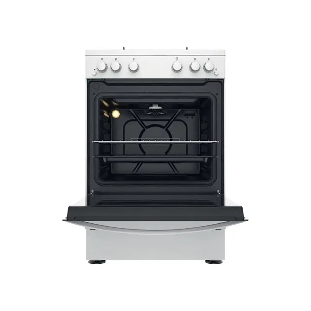 Indesit IS67G1PMW 71 Litre Freestanding Gas Cooker, 4 Gas Burners, 60cm Wide - White | Atlantic Electrics