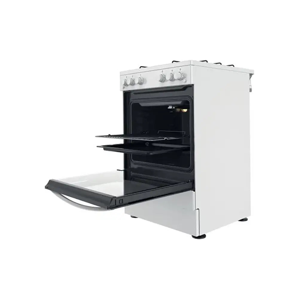Indesit IS67G1PMW 71 Litre Freestanding Gas Cooker, 4 Gas Burners, 60cm Wide - White - Atlantic Electrics - 40157515481311 