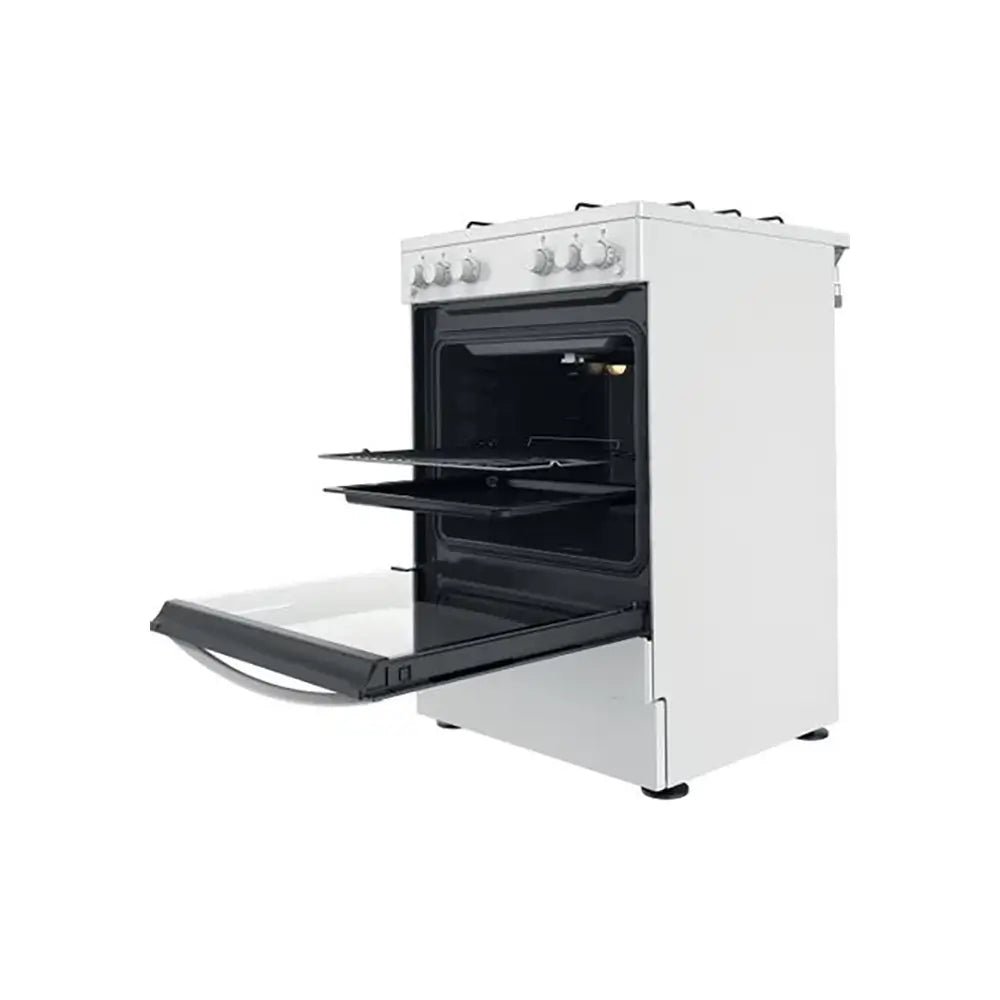 Indesit IS67G1PMW 71 Litre Freestanding Gas Cooker, 4 Gas Burners, 60cm Wide - White | Atlantic Electrics