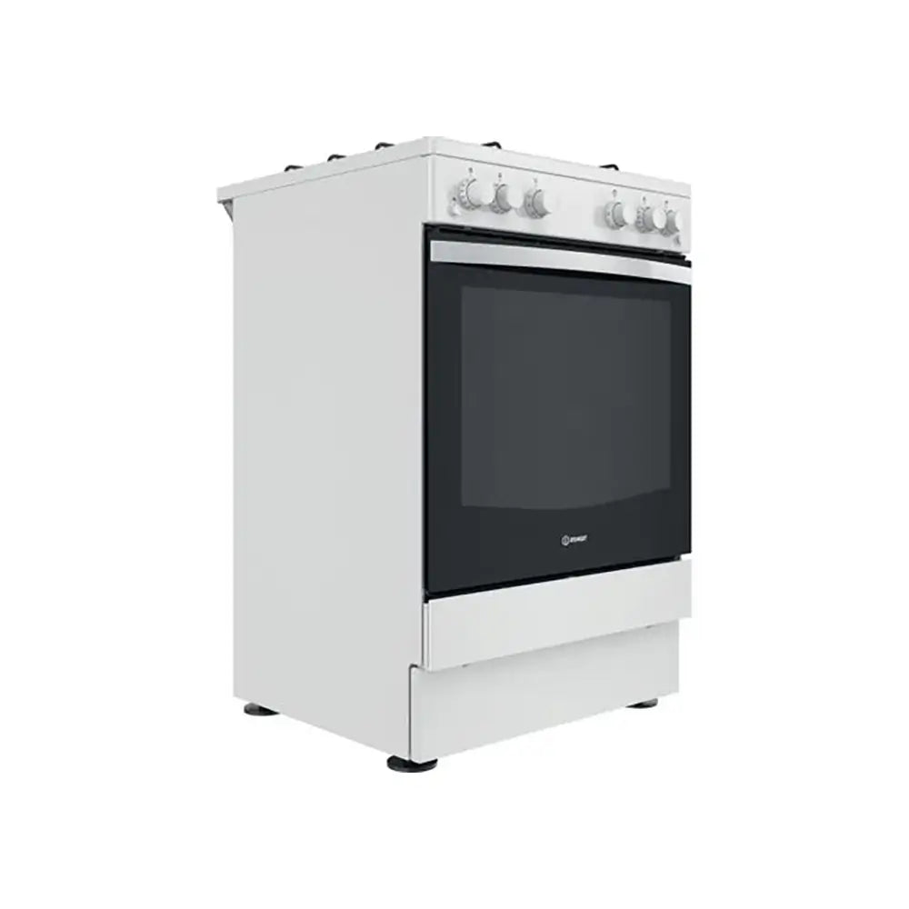 Indesit IS67G1PMW 71 Litre Freestanding Gas Cooker, 4 Gas Burners, 60cm Wide - White - Atlantic Electrics - 40157515448543 