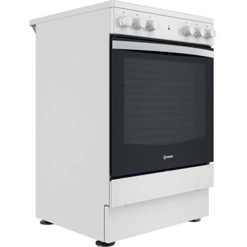 Indesit IS67V5KHW 60cm Electric Cooker with Ceramic Hob - White - Atlantic Electrics - 39779673964767 