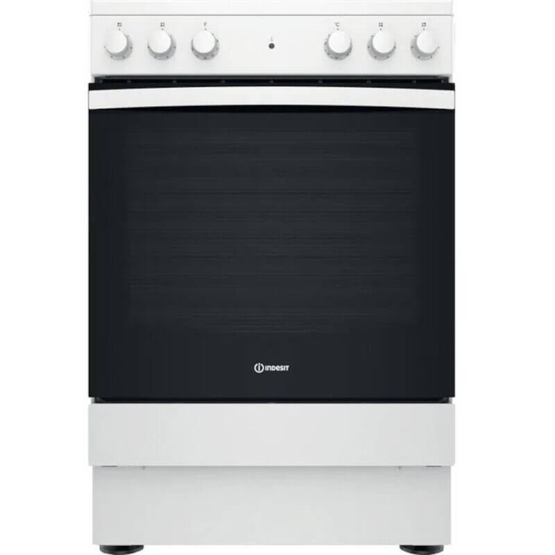 Indesit IS67V5KHW 60cm Electric Cooker with Ceramic Hob - White - Atlantic Electrics