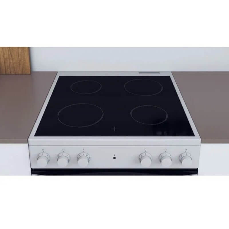Indesit IS67V5KHW 60cm Electric Cooker with Ceramic Hob - White | Atlantic Electrics - 39779674030303 