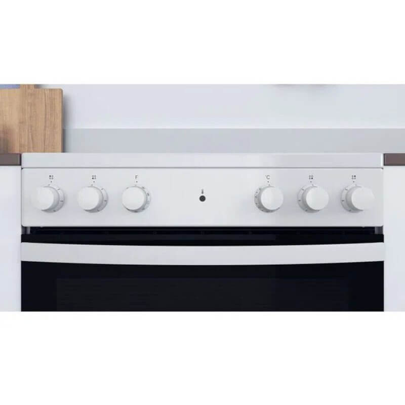 Indesit IS67V5KHW 60cm Electric Cooker with Ceramic Hob - White | Atlantic Electrics - 39779674063071 