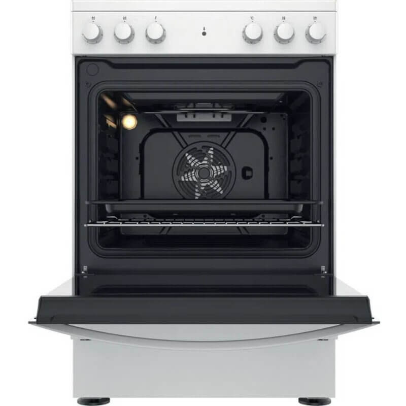 Indesit IS67V5KHW 60cm Electric Cooker with Ceramic Hob - White - Atlantic Electrics - 39779673931999 