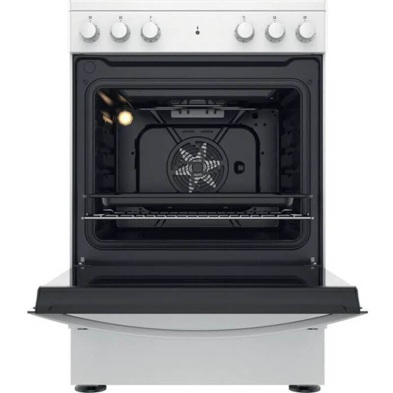 Indesit IS67V5KHW 60cm Electric Cooker with Ceramic Hob - White | Atlantic Electrics - 39779673931999 