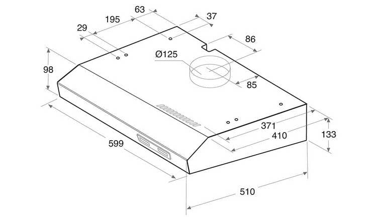 Indesit ISLK66LSX 60cm Conventional Cooker Hood - Stainless Steel | Atlantic Electrics