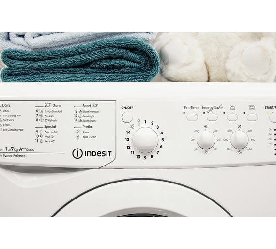 Indesit IWC71252WUKN 7KG 1200 Spin Washing Machine - White | Atlantic Electrics - 39478103638239 