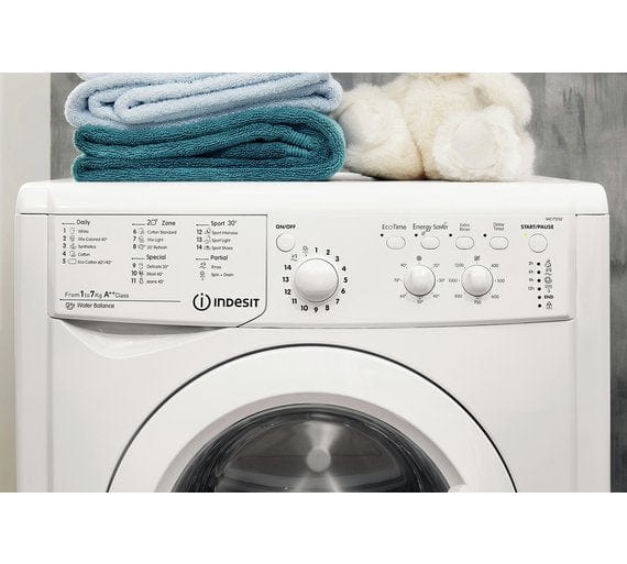 Indesit IWC71252 7KG 1200 Spin Washing Machine - White - Atlantic Electrics - 39478103671007 
