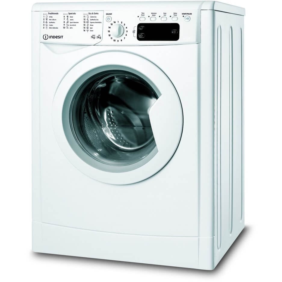 Indesit IWDD75125UKN 7kg-5kg Wash Dry 1200rpm Freestanding Washer Dryer - White - Atlantic Electrics - 39478100328671 