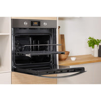 Thumbnail Indesit KFW3841JHIXUK Single Built In Electric Oven Stainless Steel - 39478104555743