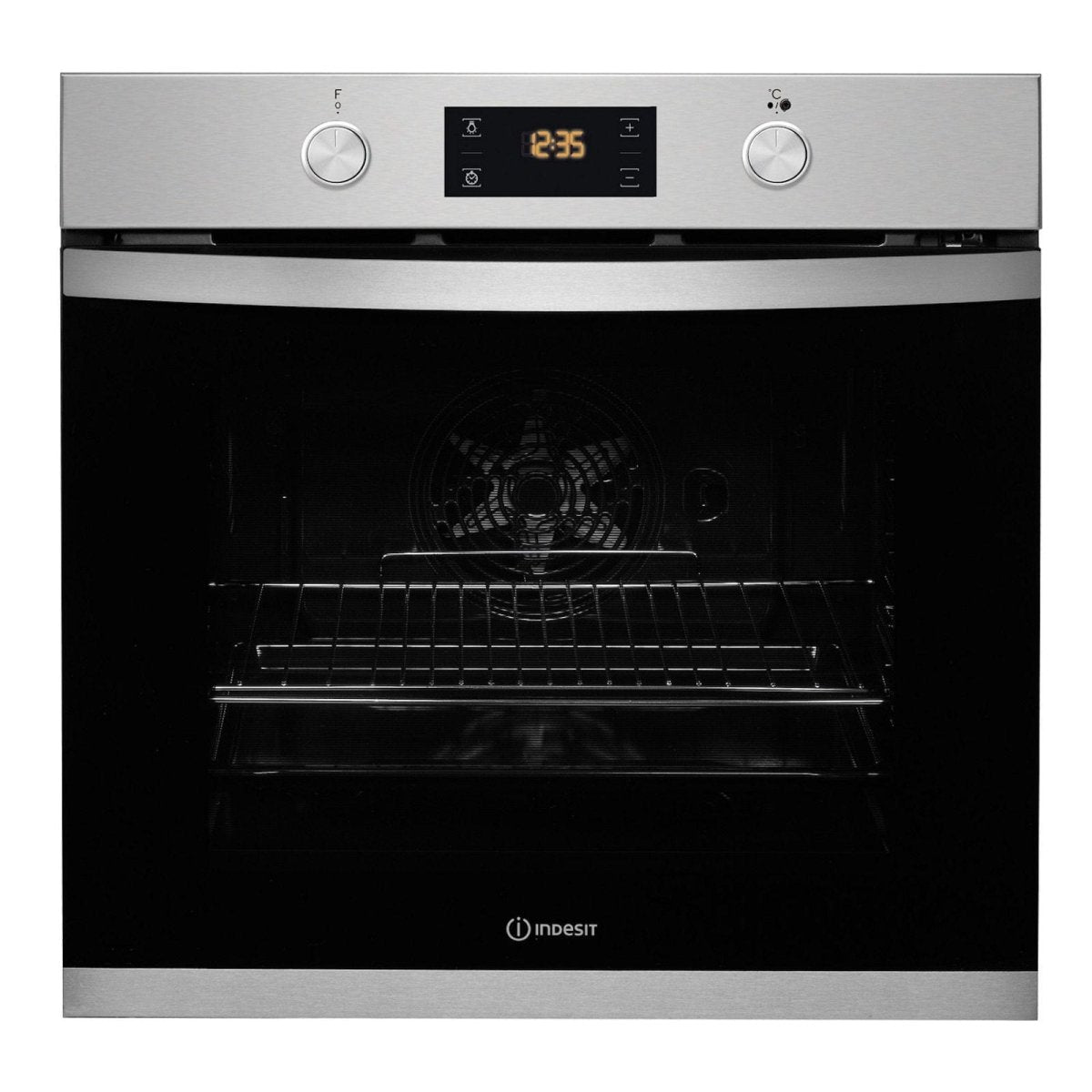 Indesit KFW3841JHIXUK Single Built In Electric Oven Stainless Steel - Atlantic Electrics