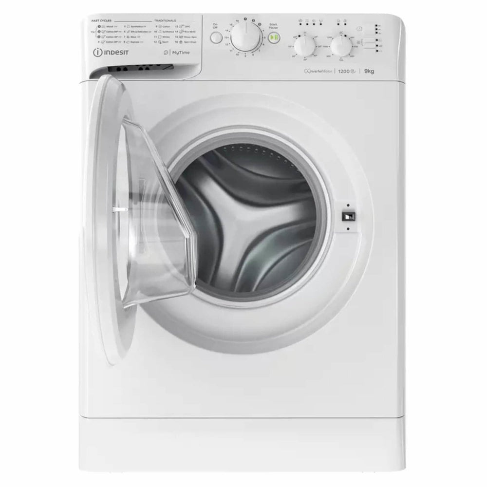 Indesit MTWC91284WUK 9kg 1200rpm Spin Freestanding Washing Machine White - Atlantic Electrics - 39478103900383 