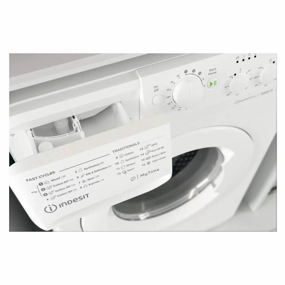 Indesit MTWC91284WUK 9kg 1200rpm Spin Freestanding Washing Machine White - Atlantic Electrics - 39478103998687 