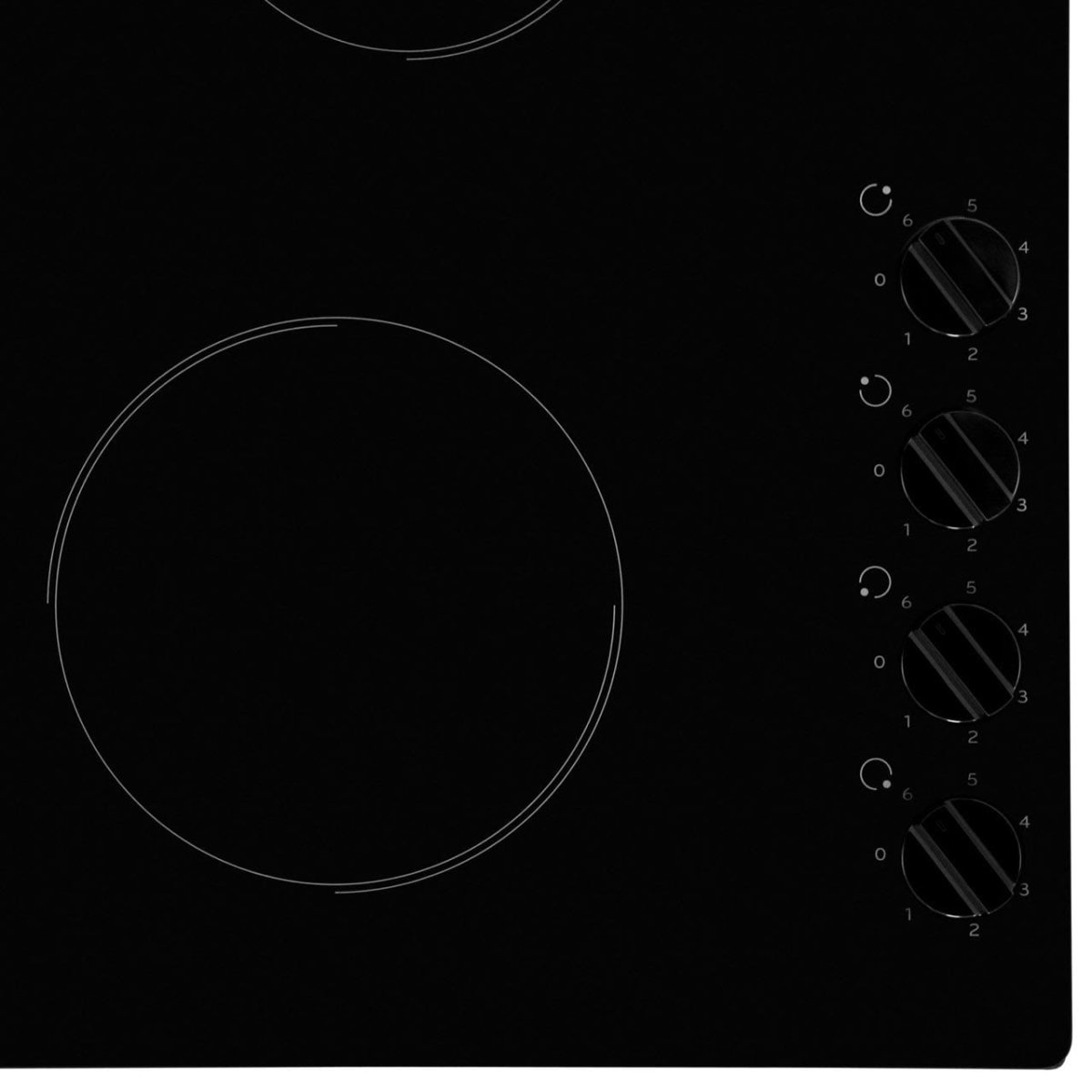 Indesit RI860C 58cm Ceramic Hob - Black | Atlantic Electrics