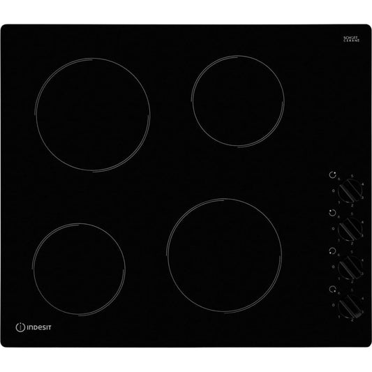 Indesit RI860C 58cm Ceramic Hob - Black | Atlantic Electrics