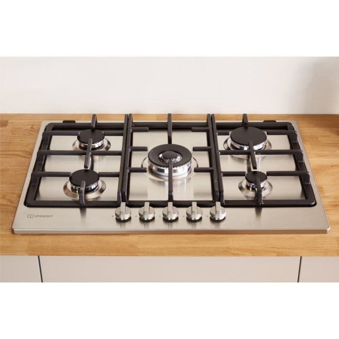 Indesit Aria THP751PIXI Five Burner 75cm Gas Hob - Stainless Steel | Atlantic Electrics - 39478106226911 