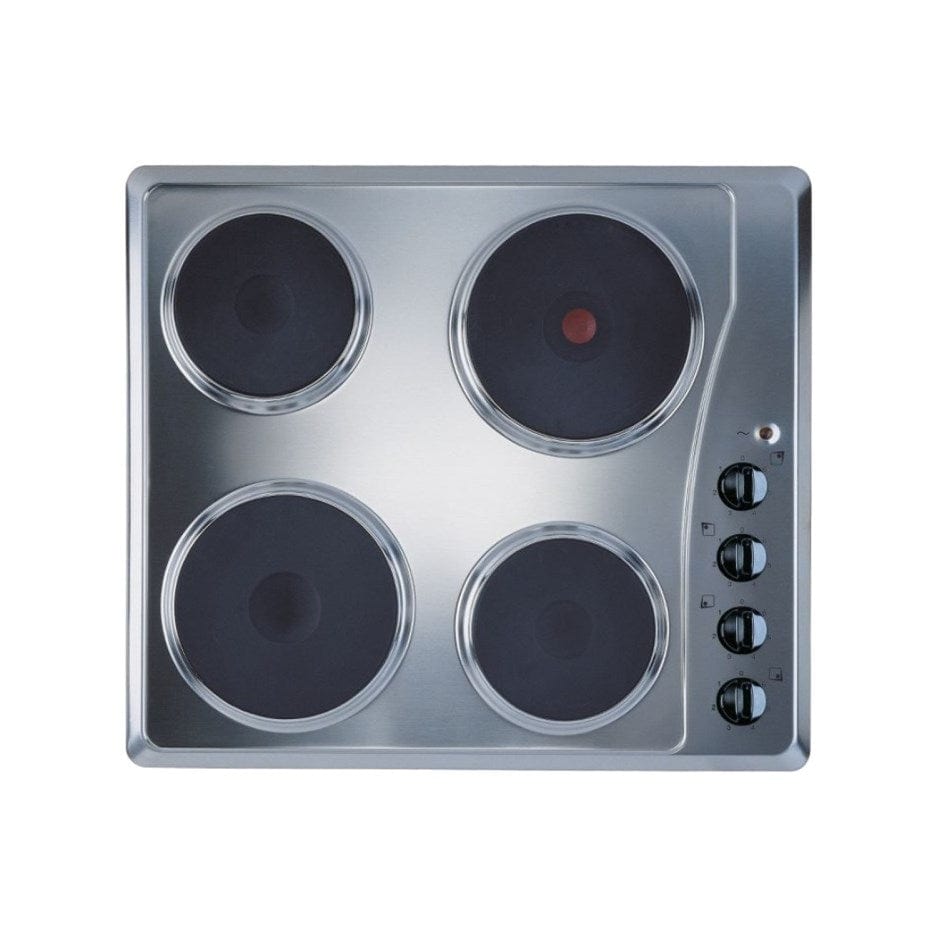 Indesit TI60X 60cm Four Zone Solid Plate Electric Hob - Stainless Steel | Atlantic Electrics - 39478106620127 