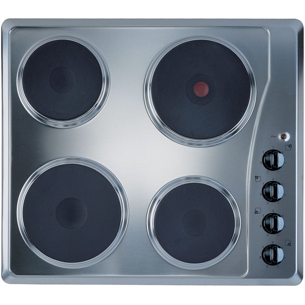 Indesit TI60X 60cm Four Zone Solid Plate Electric Hob - Stainless Steel | Atlantic Electrics