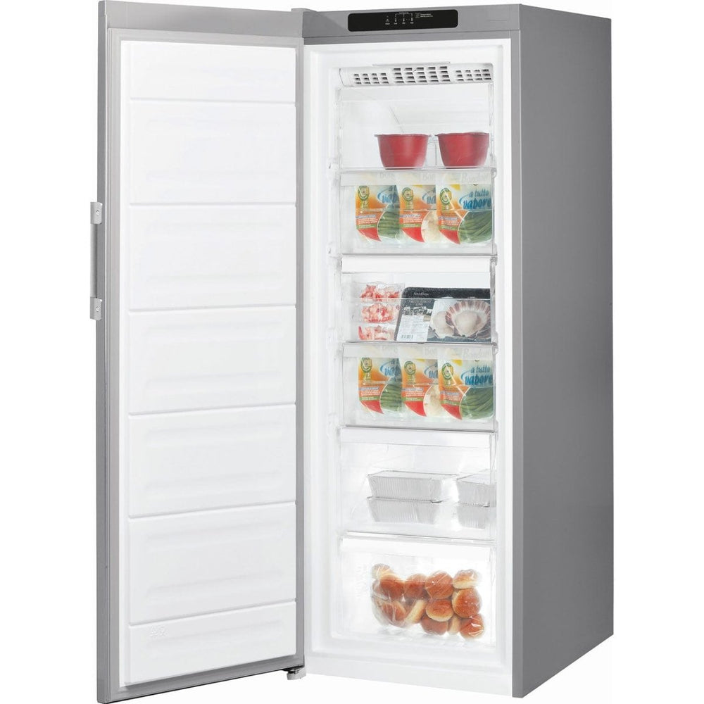 INDESIT UI6F1TS 222 Litre Freestanding Upright Freezer 167cm Tall Frost Free 60cm Wide - Silver - Atlantic Electrics - 39478109634783 