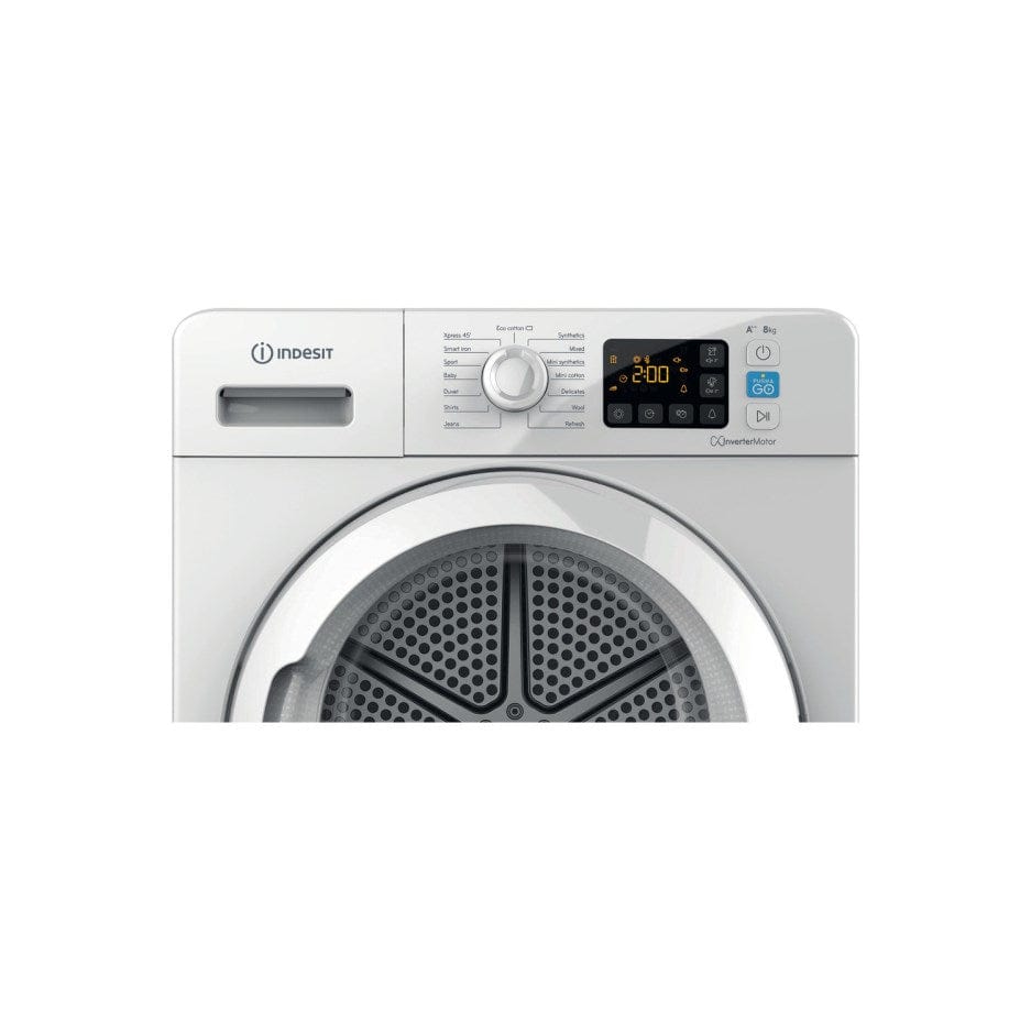 Indesit YTM1182XUK 8kg Freestanding Heat Pump Tumble Dryer - White | Atlantic Electrics - 39478107537631 