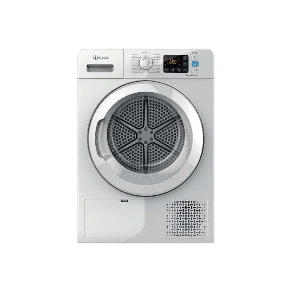 Indesit YTM1182XUK 8kg Freestanding Heat Pump Tumble Dryer - White | Atlantic Electrics - 39478107472095 