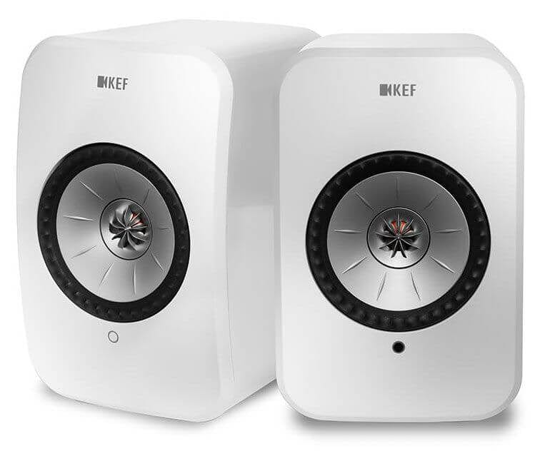 Kef LSX White Active Wireless Bookshelf Speakers with Bluetooth,Airplay 2 - Atlantic Electrics - 39478111797471 