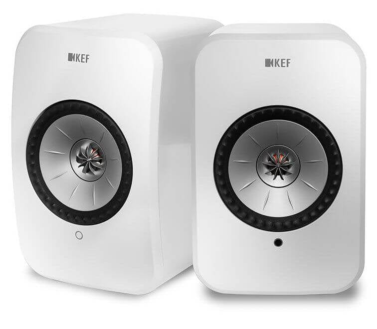 Kef LSX White Active Wireless Bookshelf Speakers with Bluetooth,Airplay 2 | Atlantic Electrics - 39478111797471 