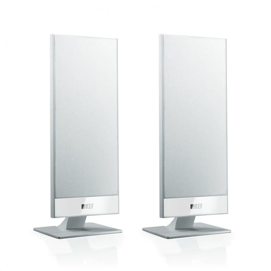 KEF T101 White 2-Way Satellite Speakers (Pair) including Wall Brackets | Atlantic Electrics