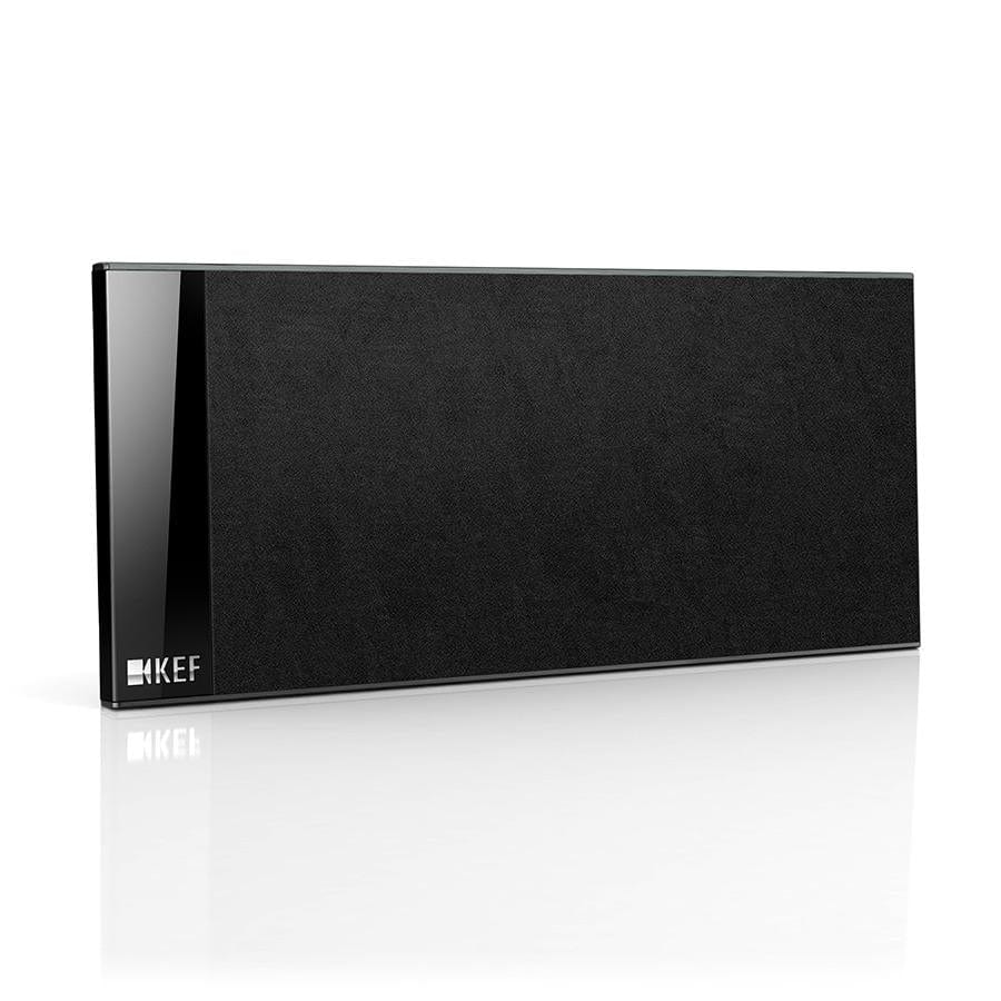 KEF T101C Black Thin Centre Speaker, Supplied With Desk Stand | Atlantic Electrics
