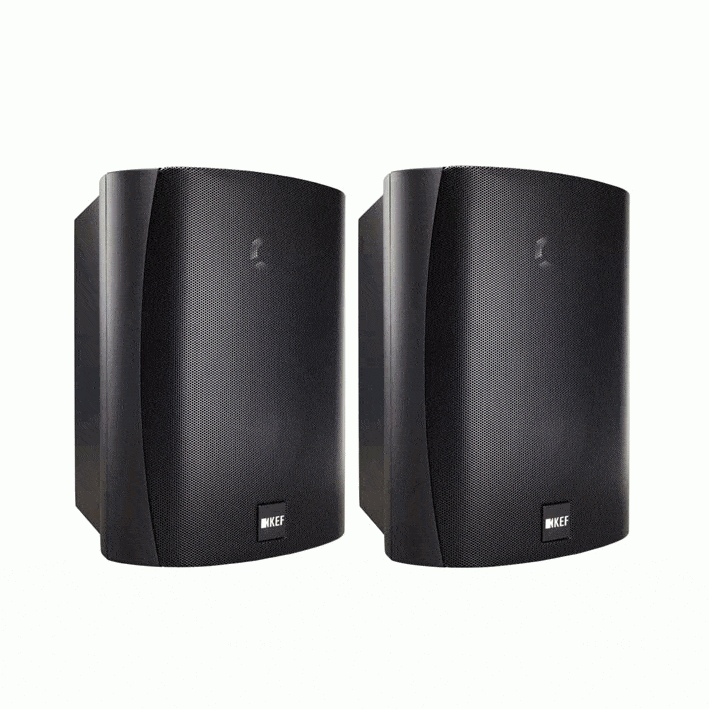 Kef VENTURA 5 Black All Weather Outdoor Speakers (Pair) - Atlantic Electrics - 39478135619807 